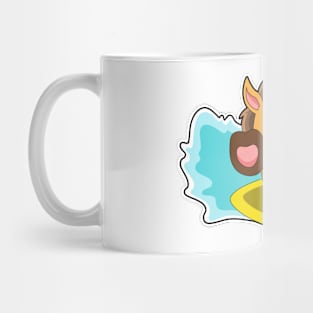 Horse as Surfer with Surfboard Mug